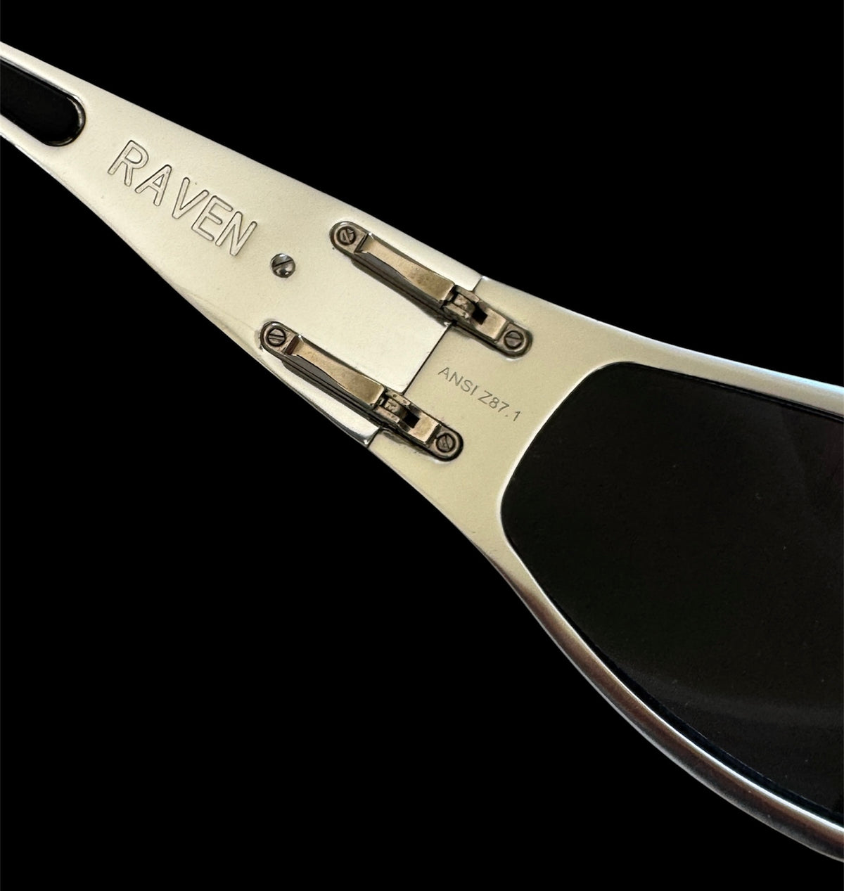 360 Eyewear Raven Icicles Diamond Plate Biker Sunglasses Silver Aluminum USA