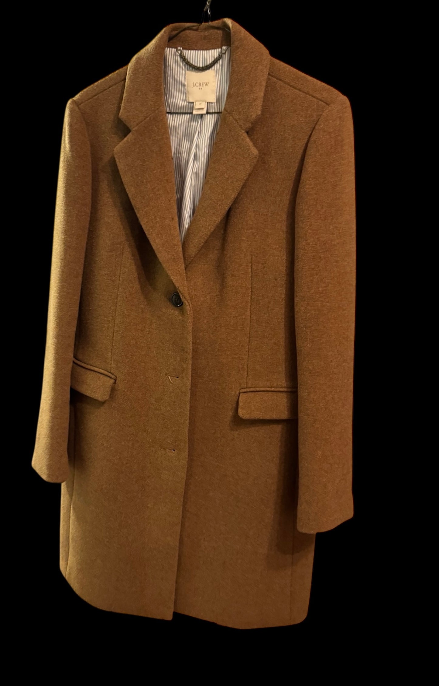 JCrew Wood Caramel Coat Jacket Style E6228 SZ 10