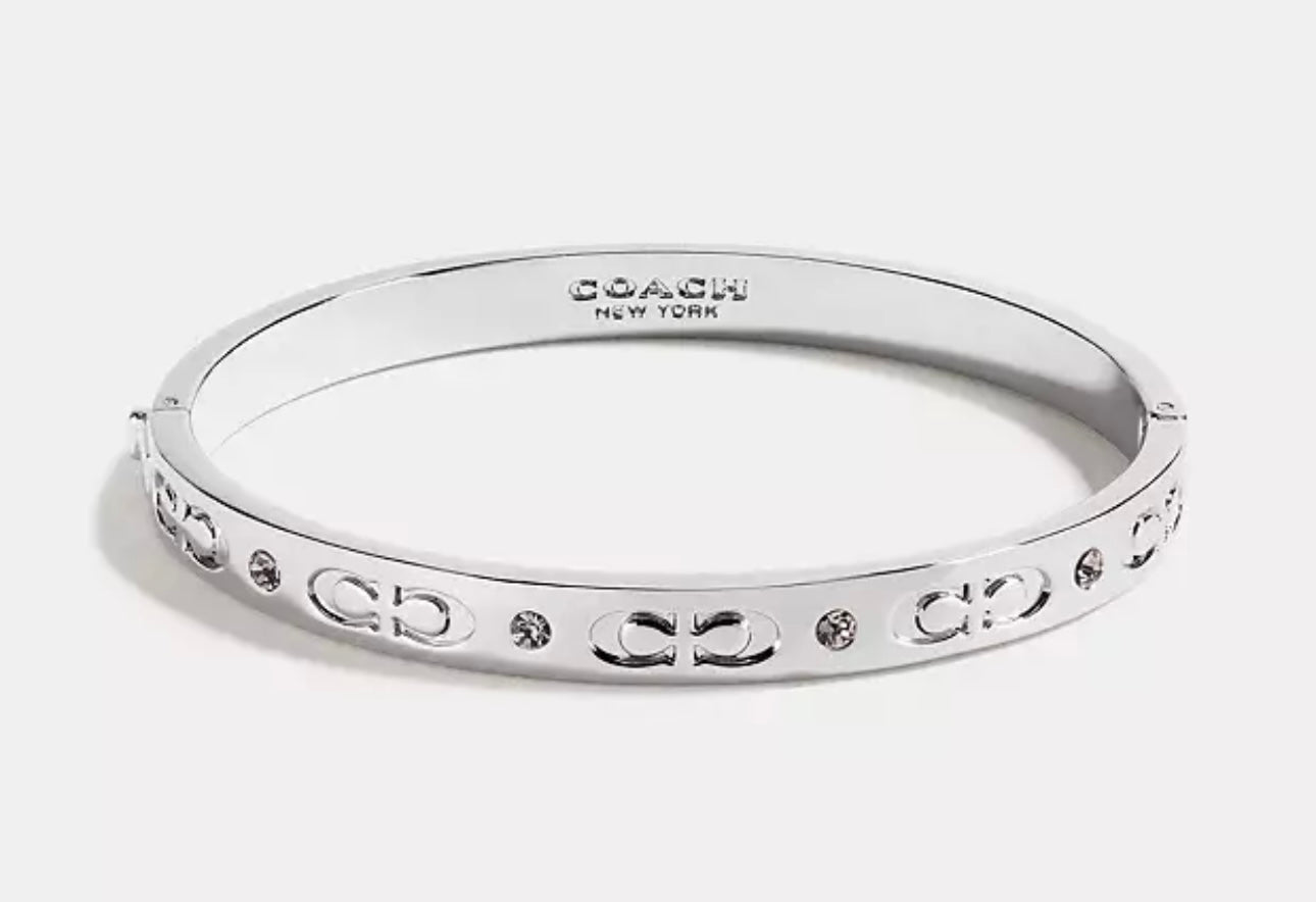 Coach Signature Hinged Bangle