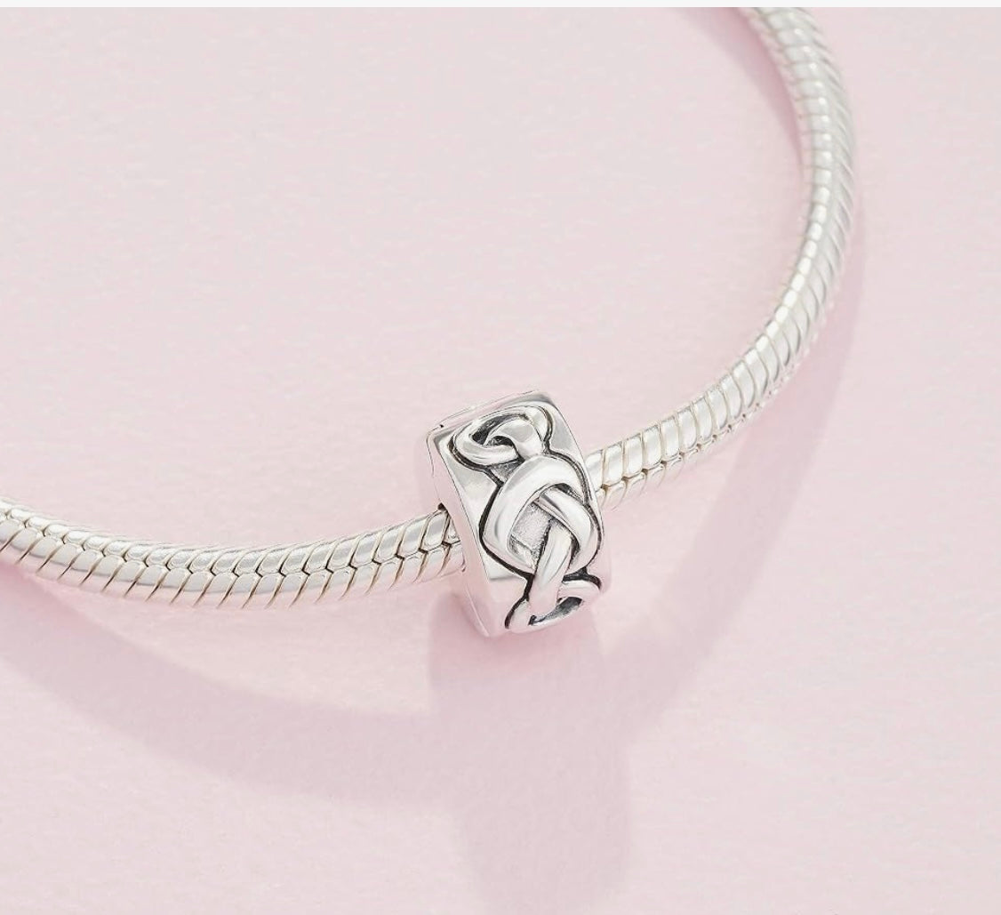 PANDORA Knotted Hearts Clip Charm - Compatible Moments Bracelets -