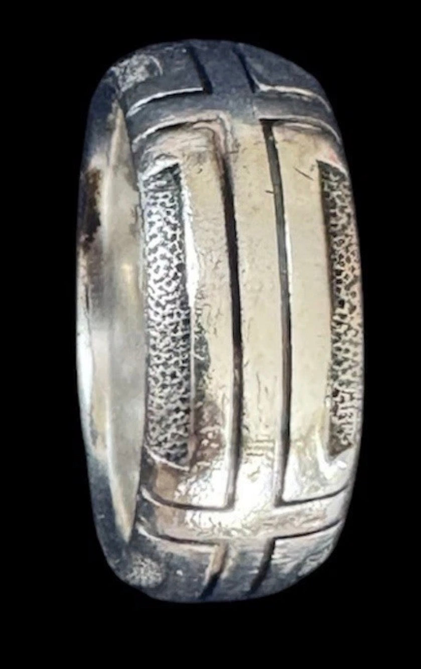 David Yurman Sterling Silver Southwest feather ring size 10