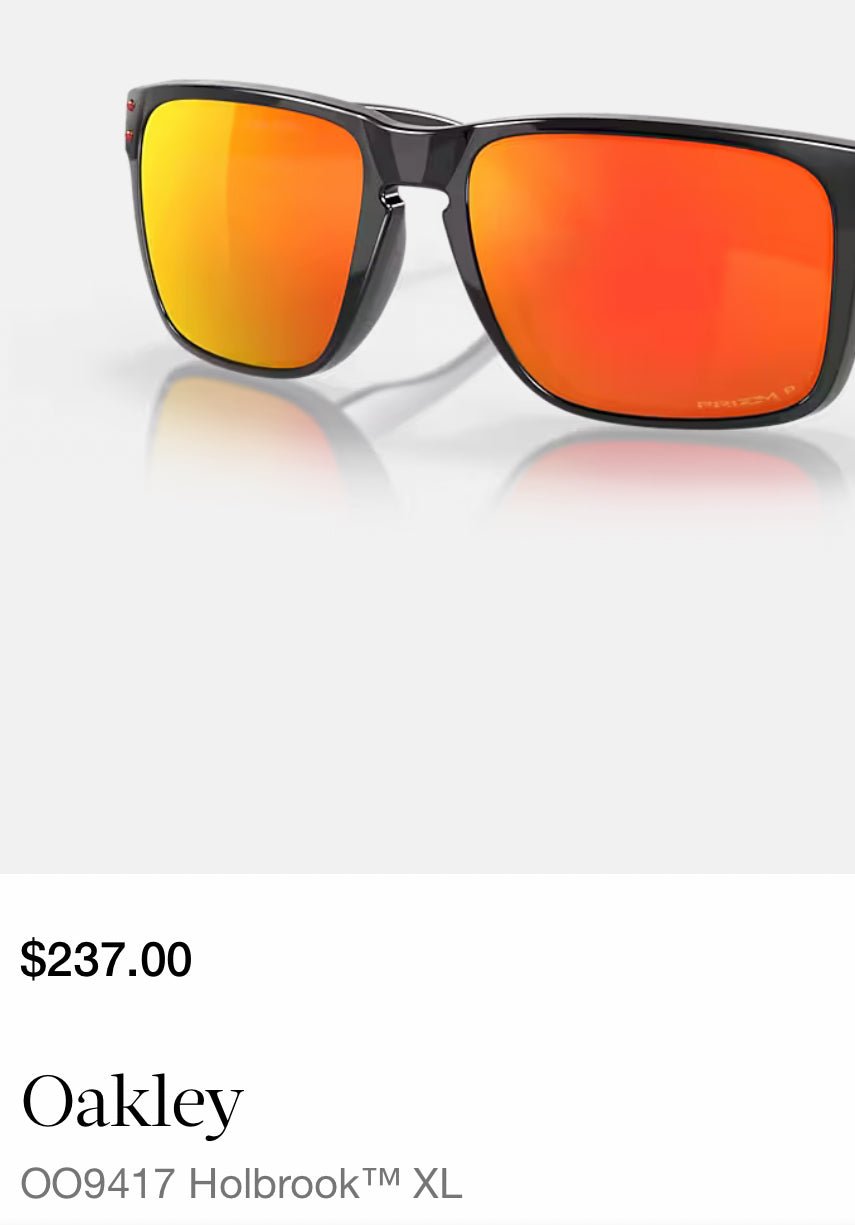 Oakley Holbrook™ OO9417 Sunglasses Black/Prizm Ruby Polarized Gold Logo