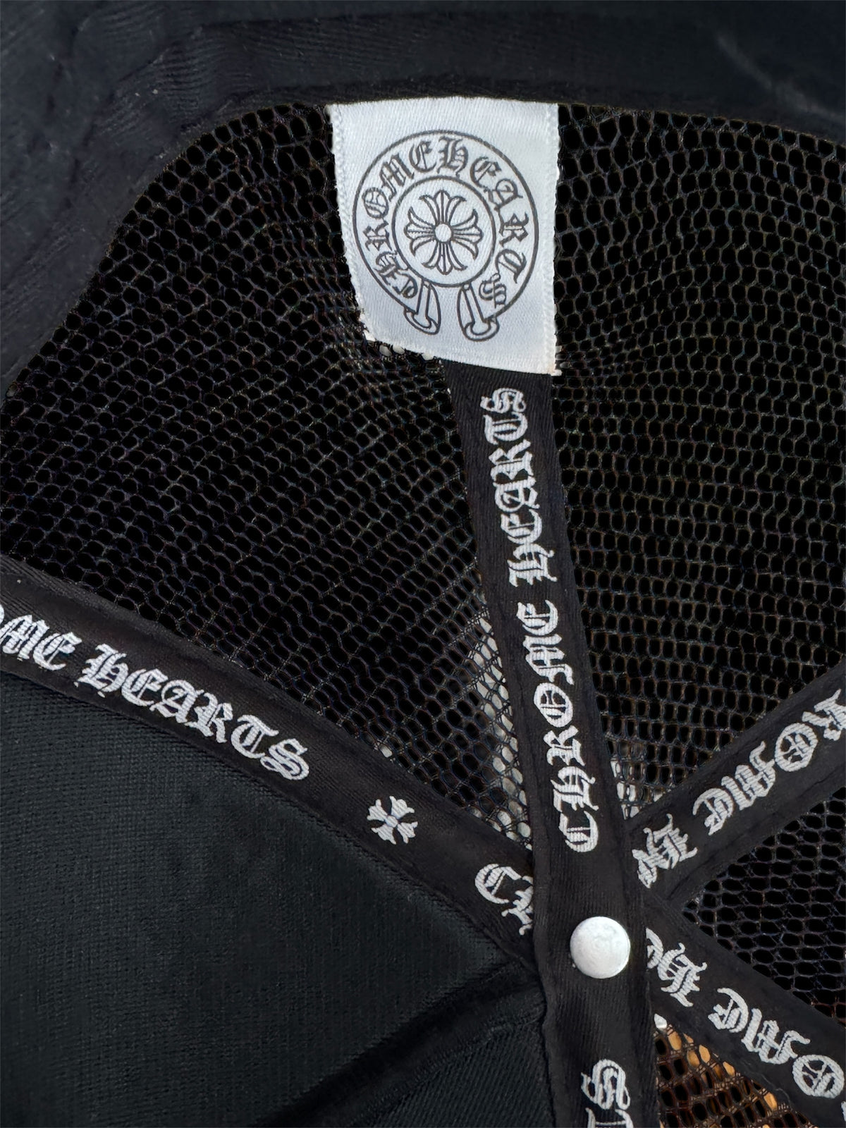 Authentic Chrome Hearts CH New York City Trucker Hat Black/Black