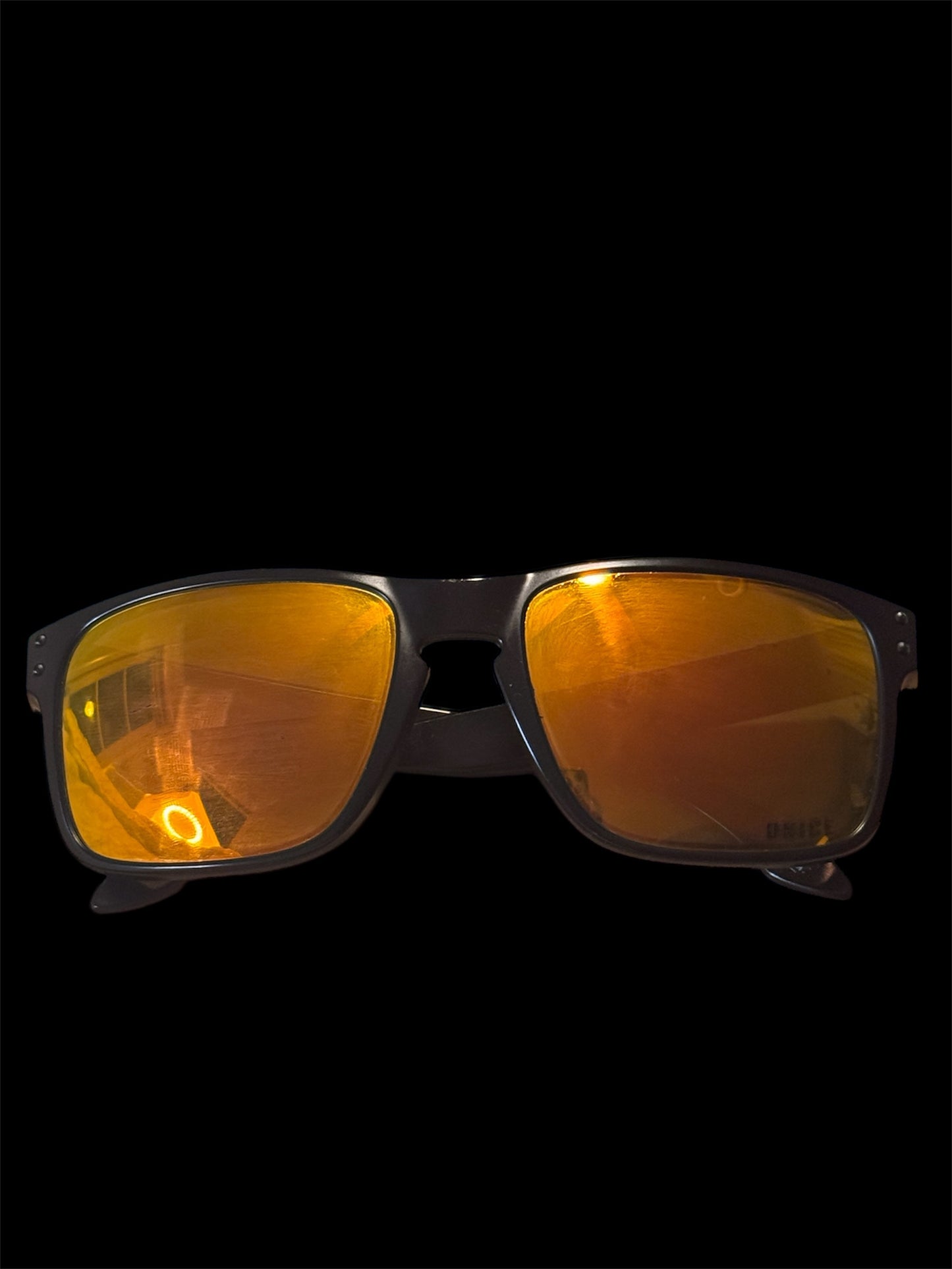 Oakley Holbrook™ OO9417 Sunglasses Black/Prizm Ruby Polarized Gold Logo