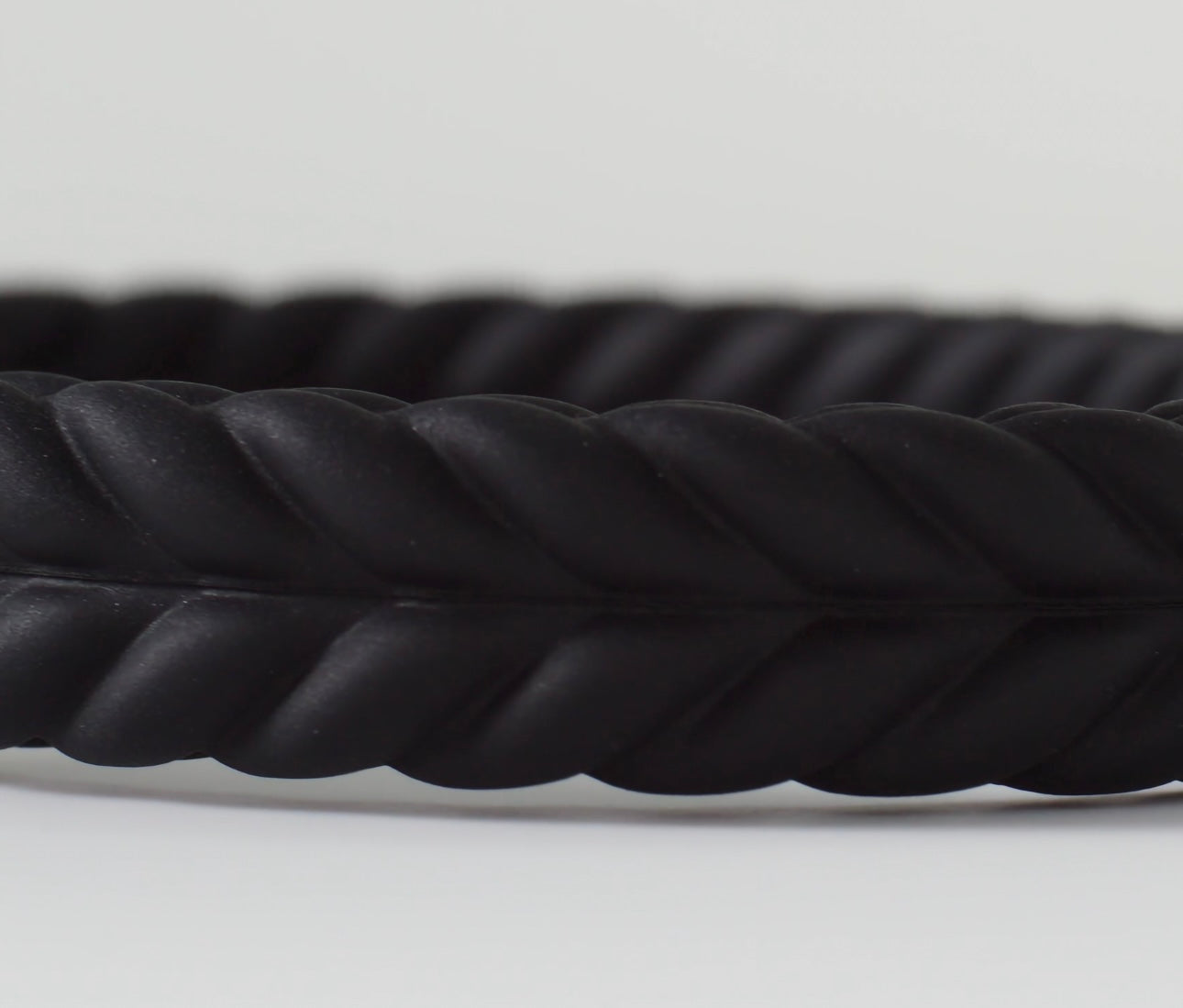Men's David Yurman Chevron Black Rubber Link Bracelet