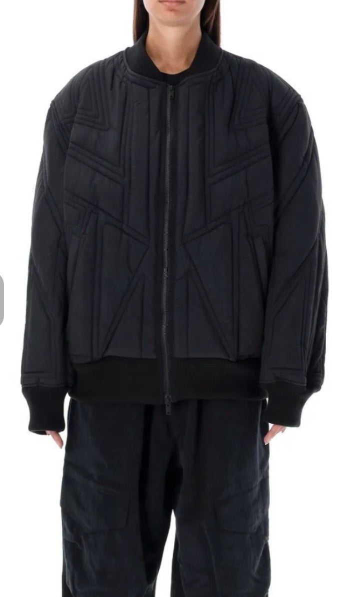 💯 % Authentic Yohji Yamamoto Y-3 Quilted Zip-Up Bomber Jacket - IL2061