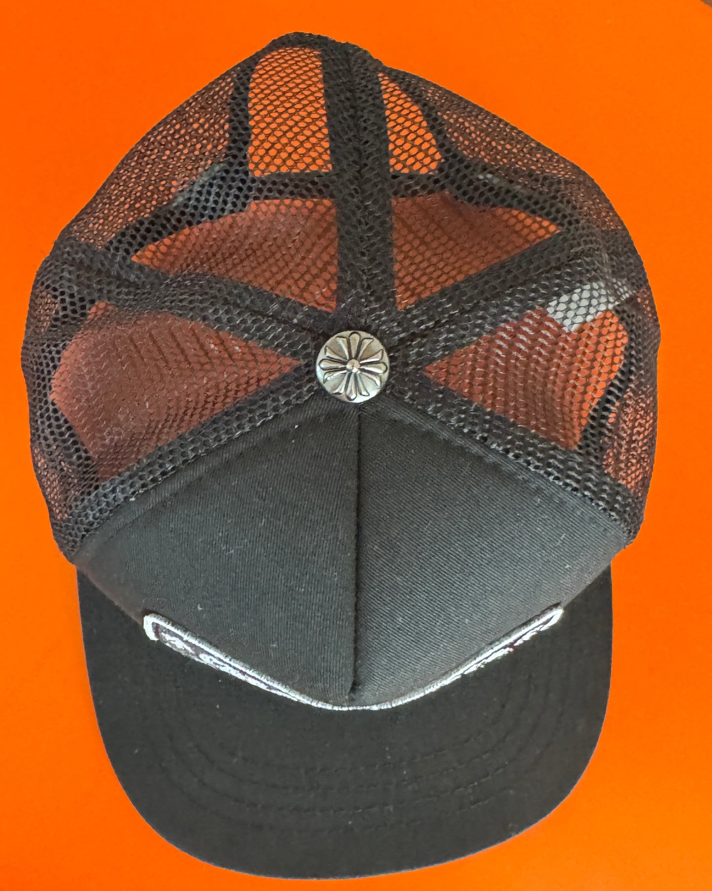 Authentic Chrome Hearts CH New York City Trucker Hat Black/Black