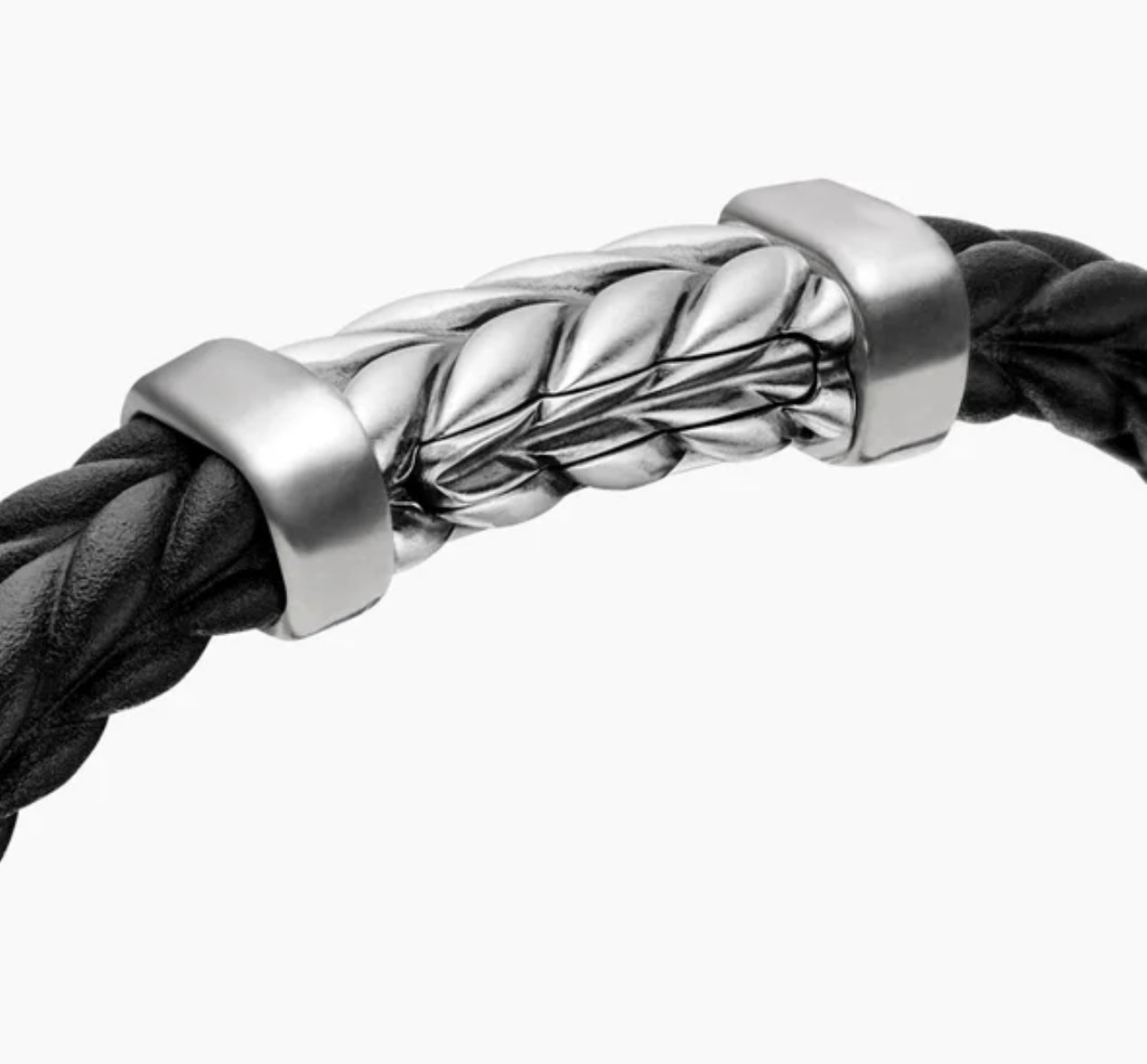 Men's David Yurman Chevron Black Rubber Link Bracelet