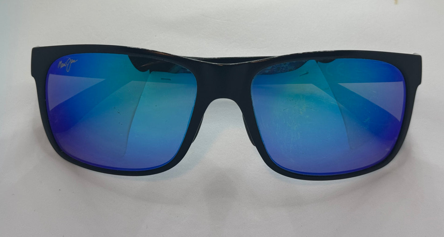 Maui Jim Red Sands mj432-2M Matte Black / Blue Hawaii Polarized Sunglasses – 59-17 140 – Made in Japan