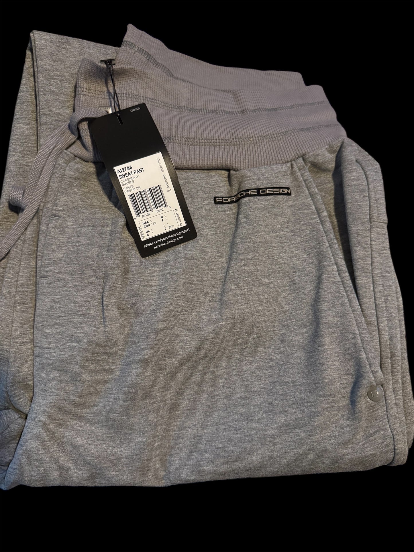 AI2785 Porsche Design Sweatpants Men’s Us L Gray