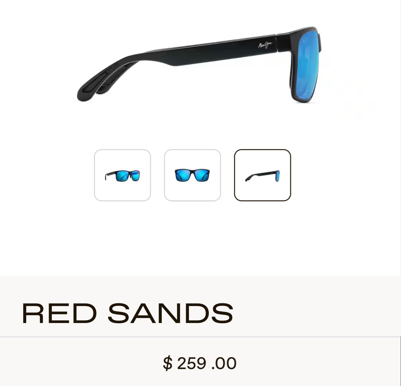 Maui Jim Red Sands mj432-2M Matte Black / Blue Hawaii Polarized Sunglasses – 59-17 140 – Made in Japan