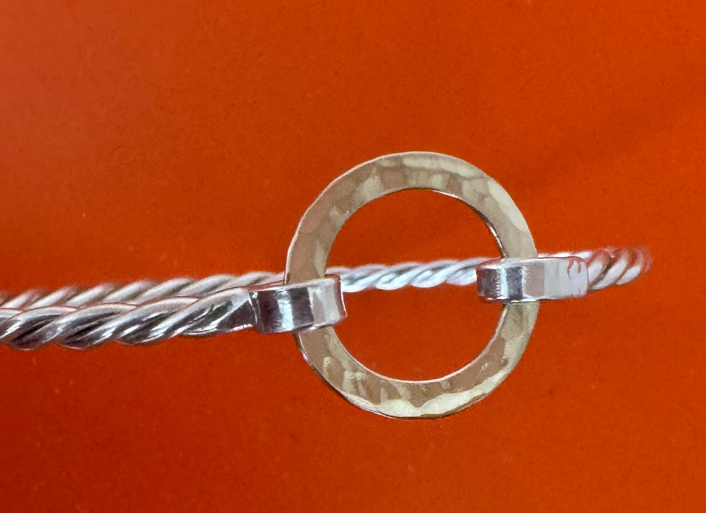Woods Hole Bracelet – 925 Sterling Silver & 14K Yellow Gold Twisted Rope Bangle