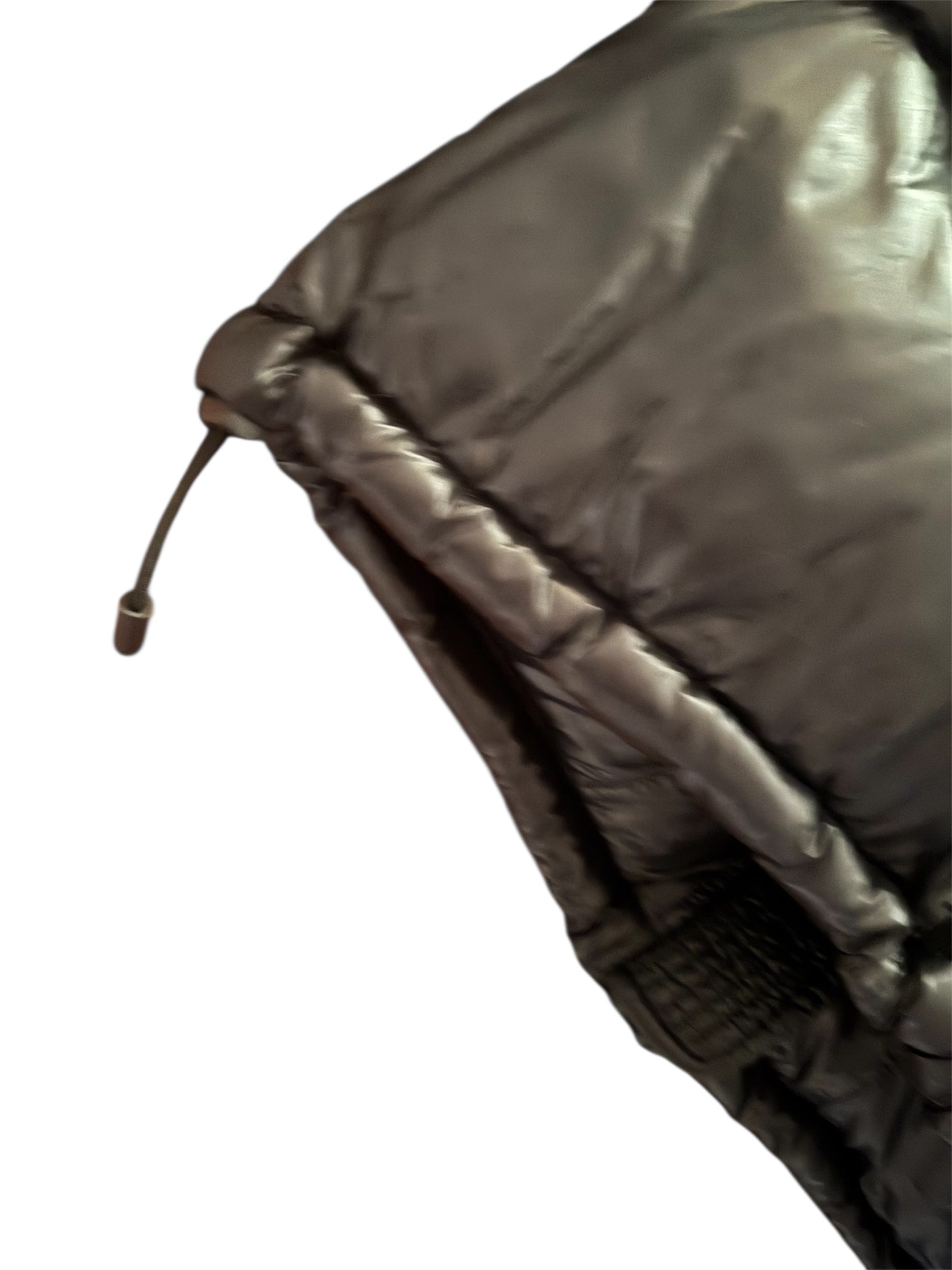 SAM PUFF VEGAN LEATHER DOWN JACKET BLACK SMALL