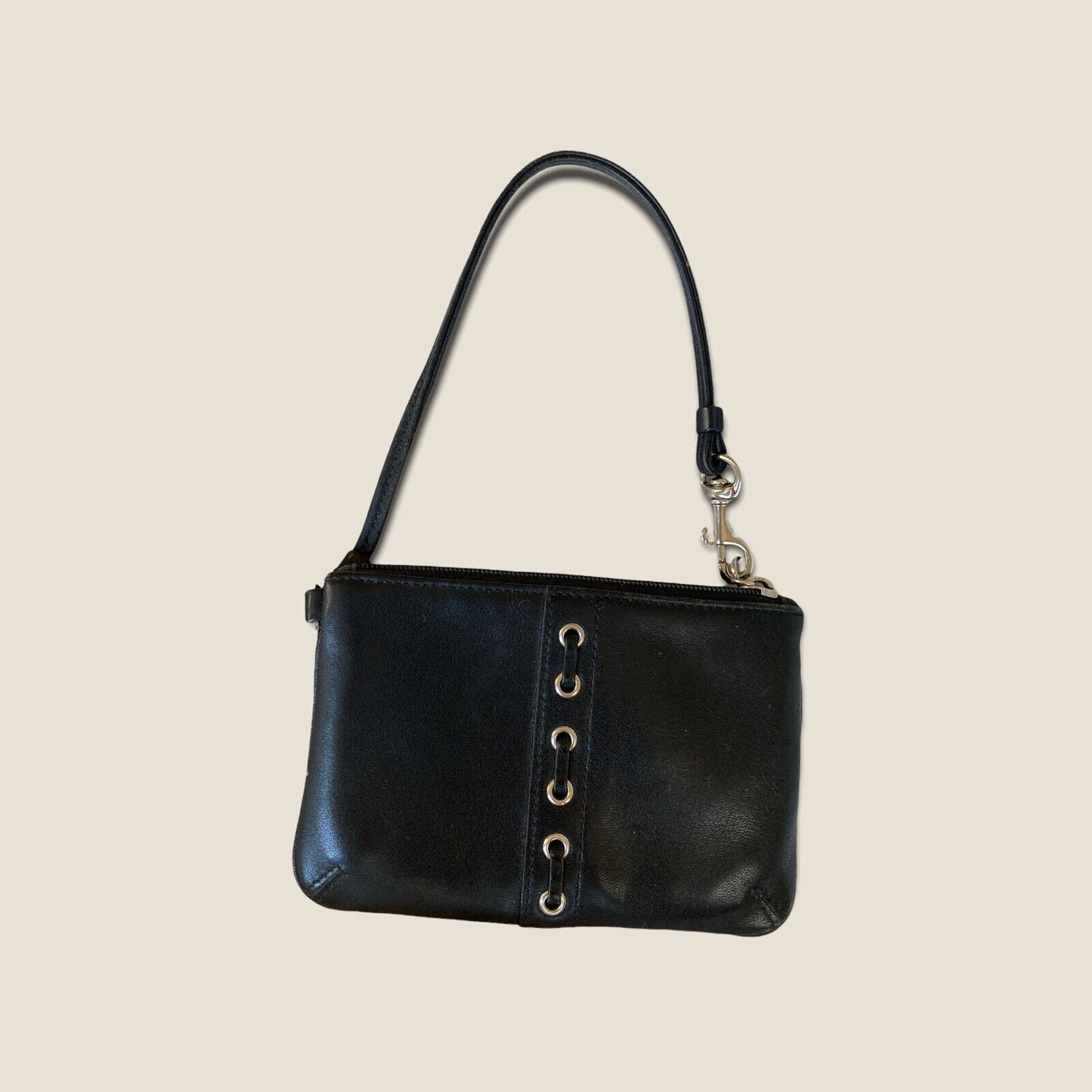 Coach Black Leather Lace