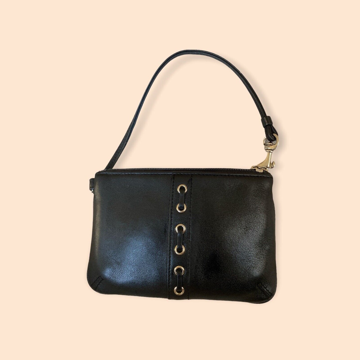 Coach Black Leather Lace