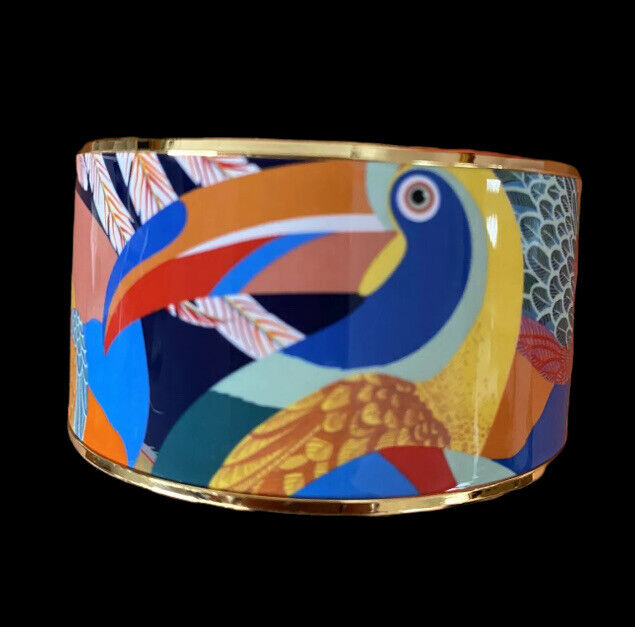 💯% Authentic Hermes Dessus Dessous Toucans de Paradis Bangle