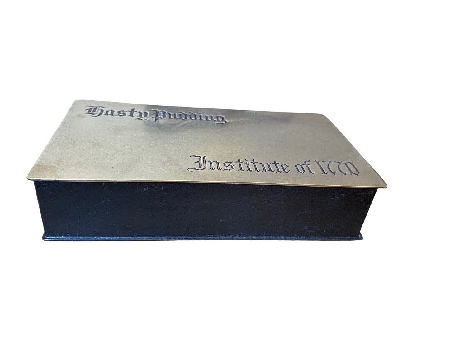 Rare!!!Vintage Hasty Pudding Institute Of 1770 Harvard University Metal Desk Box