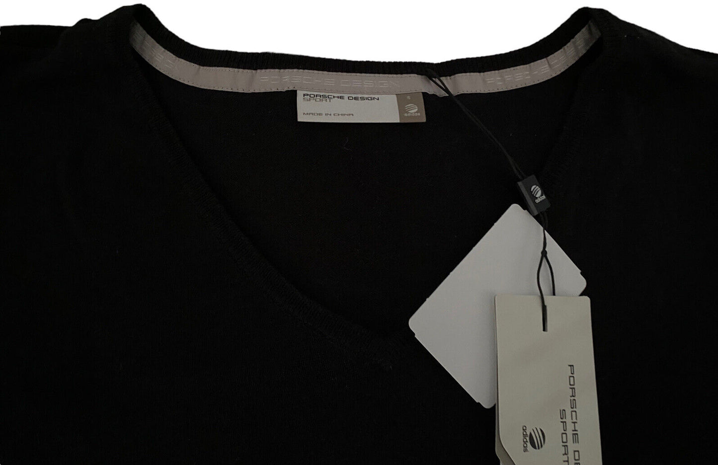 💯 % Authentic Porsche Design Knit V-Neck Long Sleeve Black Sz M