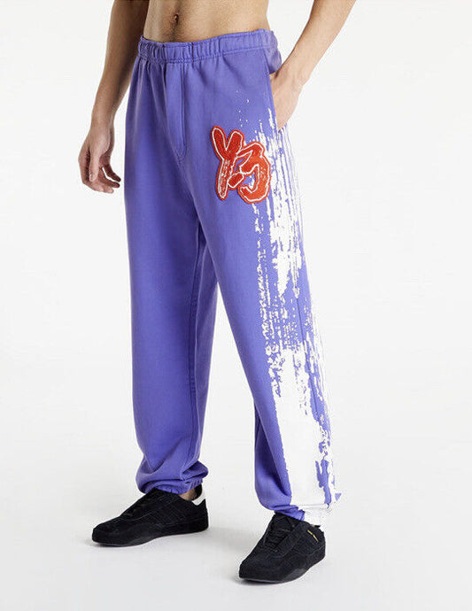 💯 % Authentic Y-3 GRAPHIC LOGO FRENCH TERRY PANTS IA3100 US XS PURPLE