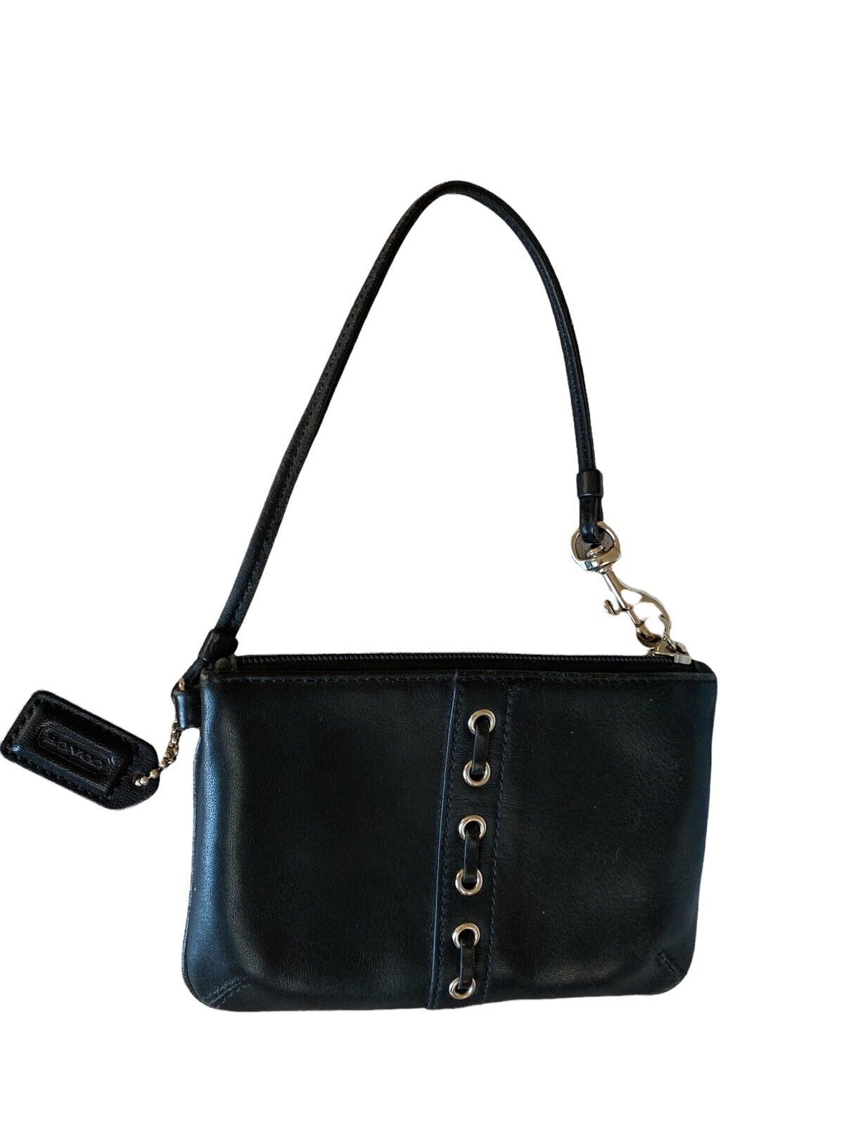 Coach Black Leather Lace