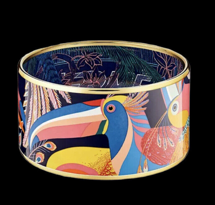 💯% Authentic Hermes Dessus Dessous Toucans de Paradis Bangle