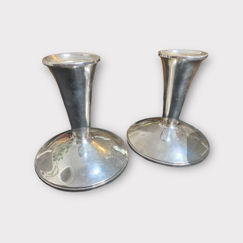 Alvin Sterling Silver Weighted Candlestick set of 2 ANTIQUE