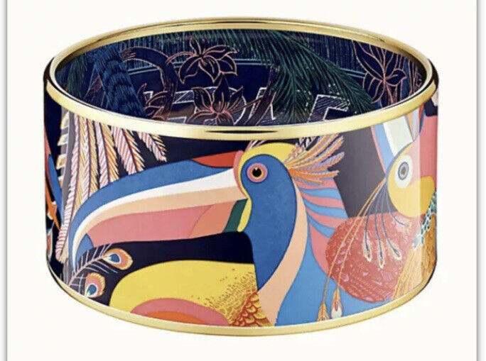 💯% Authentic Hermes Dessus Dessous Toucans de Paradis Bangle