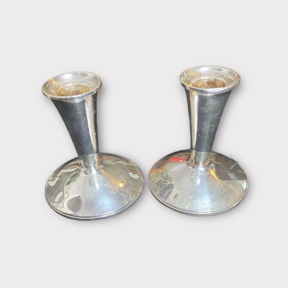 Alvin Sterling Silver Weighted Candlestick set of 2 ANTIQUE