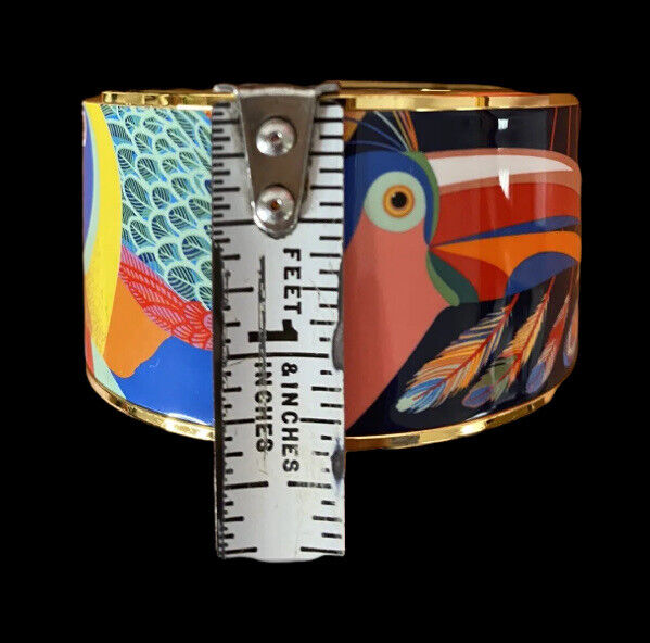 💯% Authentic Hermes Dessus Dessous Toucans de Paradis Bangle